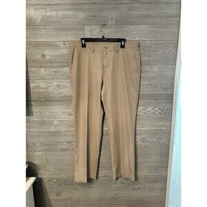 Haggar Pants Mens‎ 36x29 Beige Khaki Chino Straight Fit Lifestyle Stretch